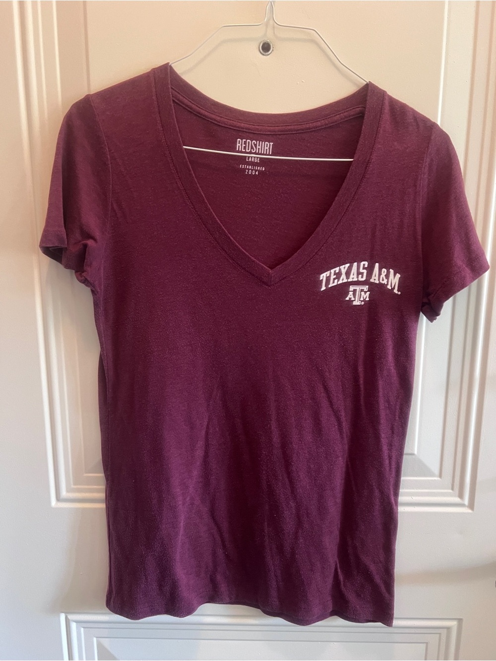 Texas A&M V-Neck Women's Tee - Maroon